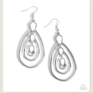 Sweat and Tiers White Earrings Fishhook NWT SALE